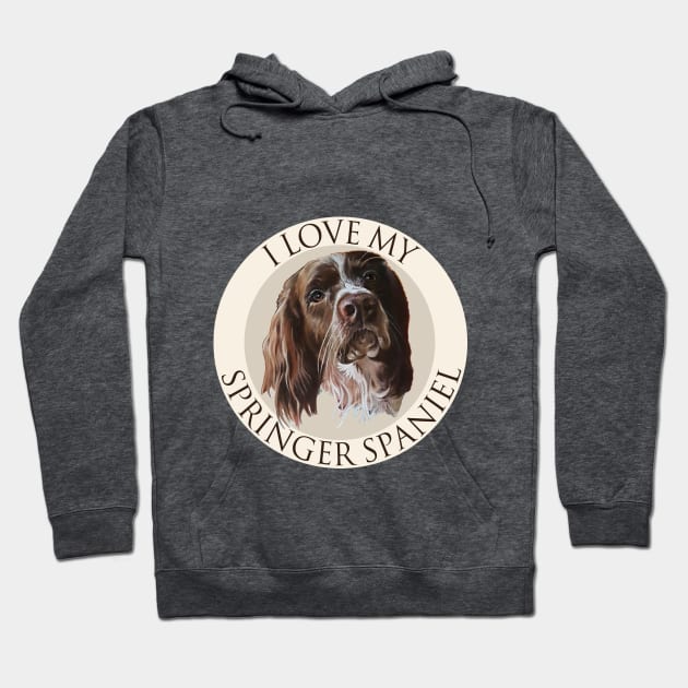 I Love My Springer Spaniel Hoodie by EmilyBickell